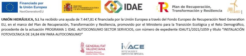 Ayuda de la Unión Europea a través del Fondo Europeo de Recuperación Next Generation EU